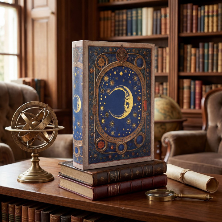 Caja libro luna