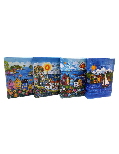 Caja libro casitas 4 dif.