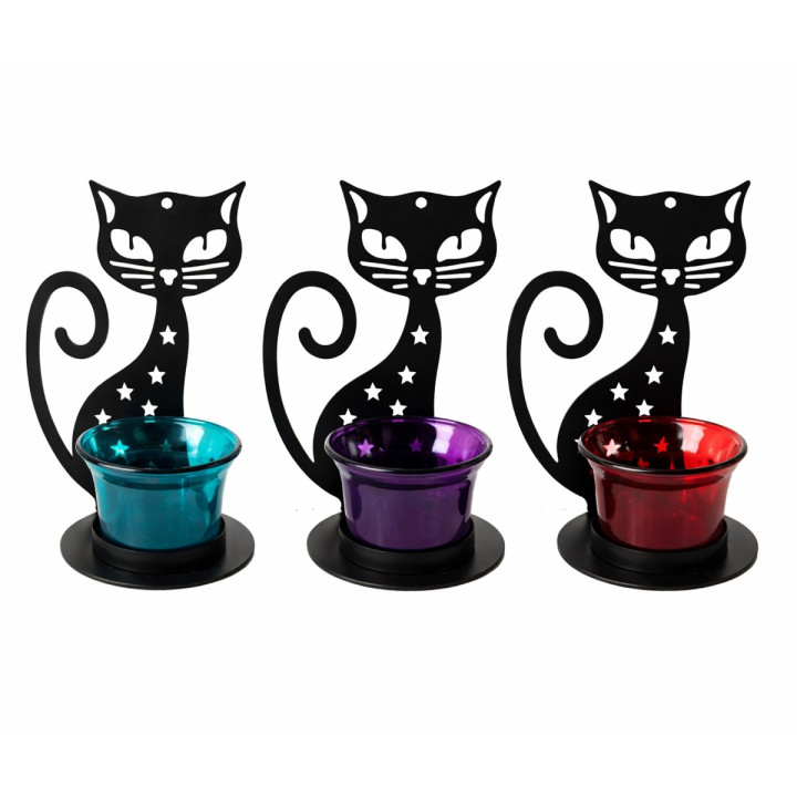 Portavelas gato