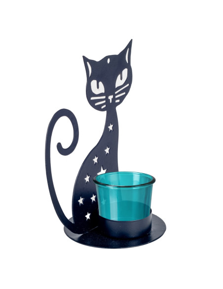 Portavelas gato