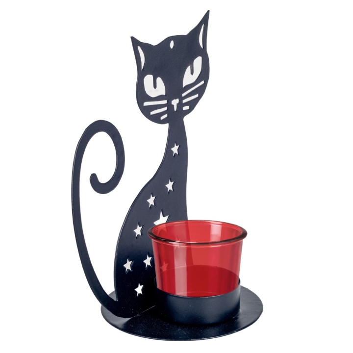 Portavelas gato