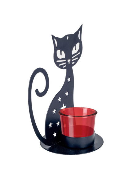Portavelas gato