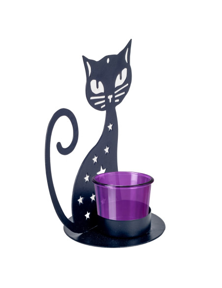 Portavelas gato