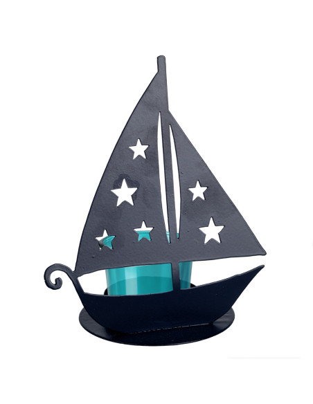 Portavelas barco