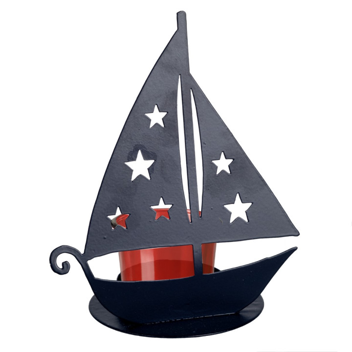 Portavelas barco