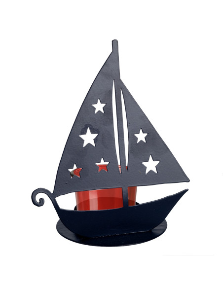Portavelas barco