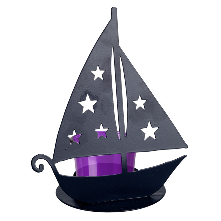 Portavelas barco