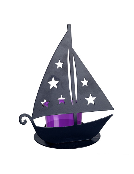 Portavelas barco