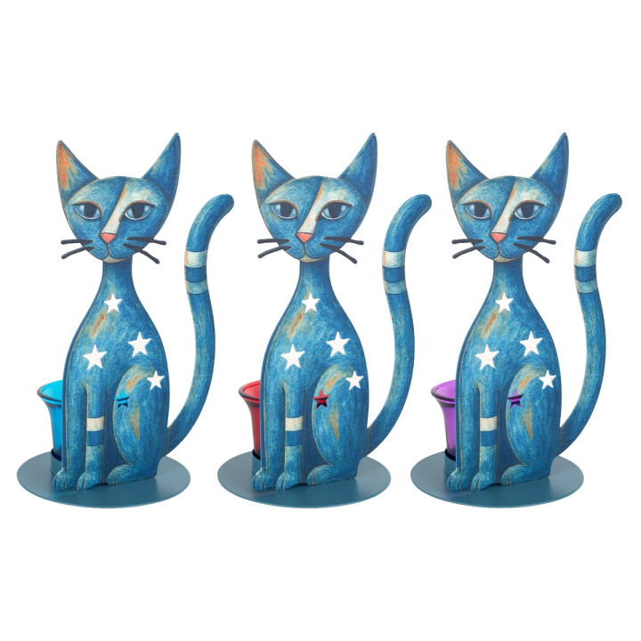 Portavelas gato