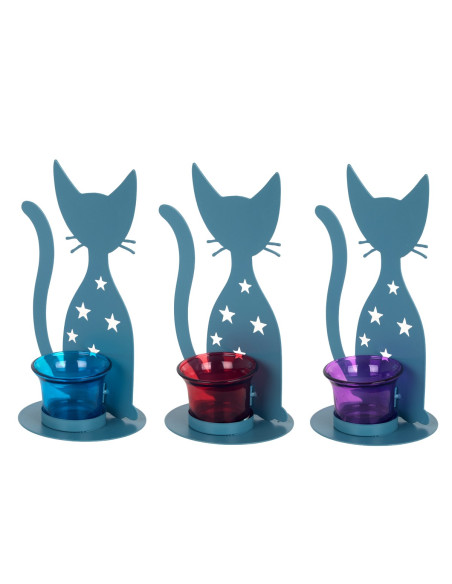 Portavelas gato