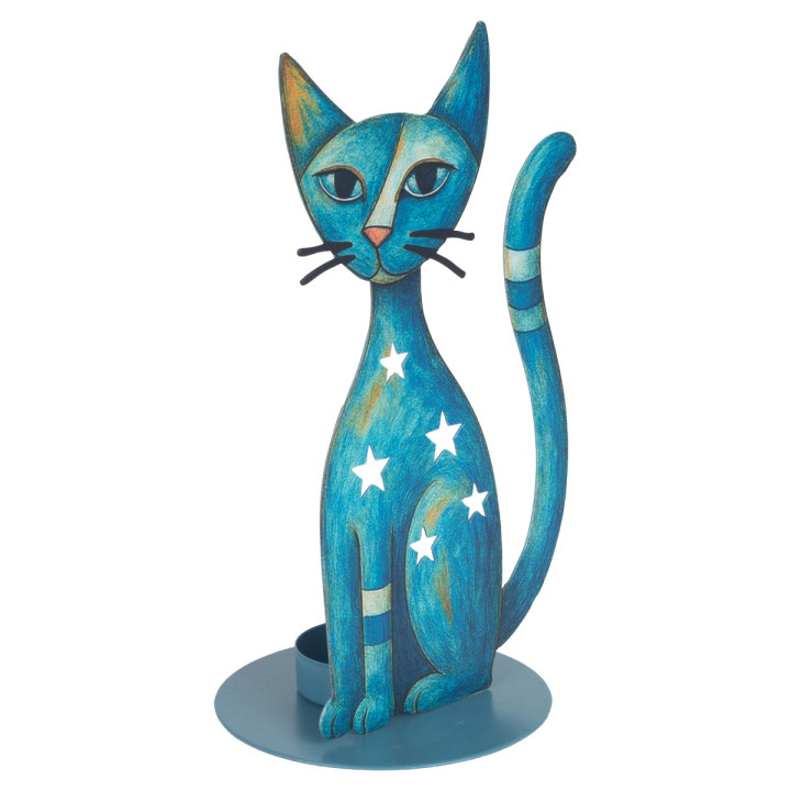 Portavelas gato