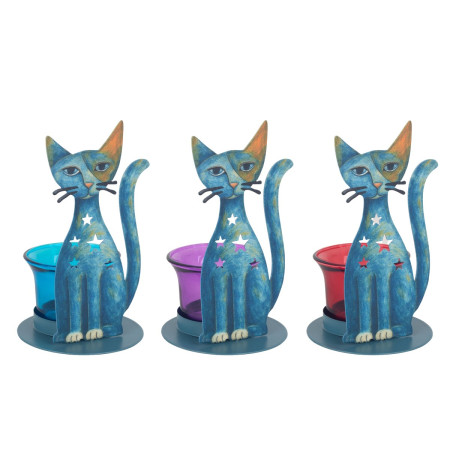 Portavelas gato