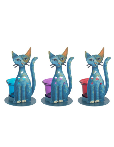 Portavelas gato