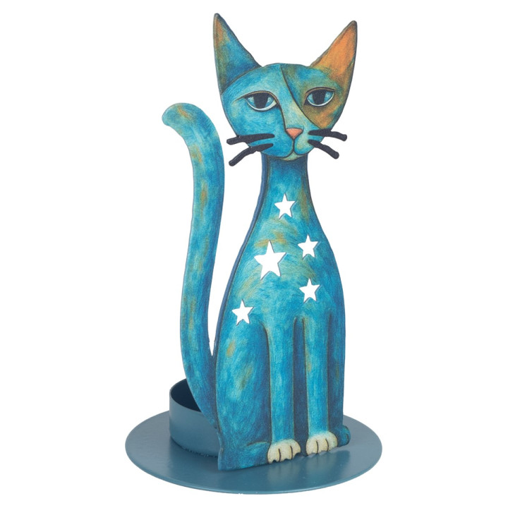 Portavelas gato