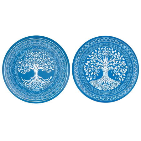 Adorno pared plato arbol vida 2 dif.
