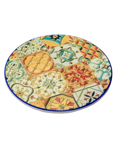Salvamantel hidraulico relieve dorado 4 dif.