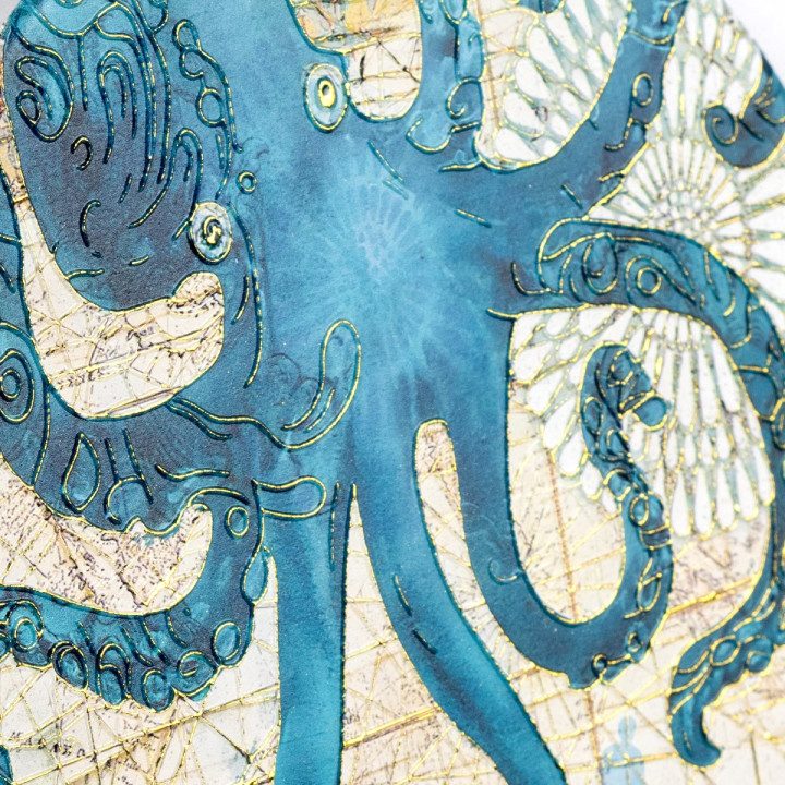 Salvamantel relieve dorado 4 dif.