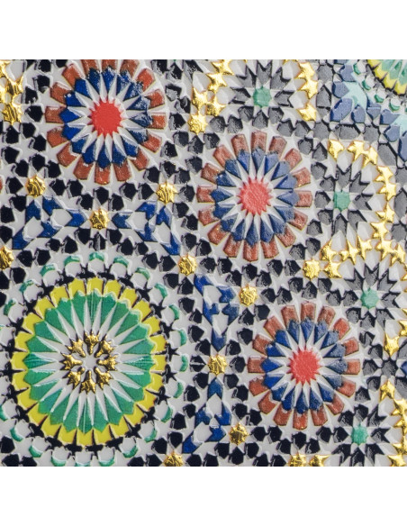 Posavasos hidraulico relieve dorado