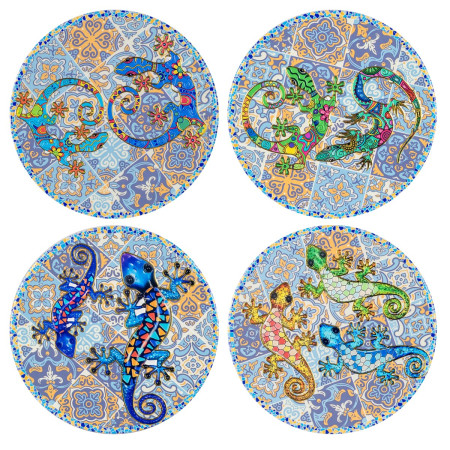 Posavasos lagarto 4 dif.