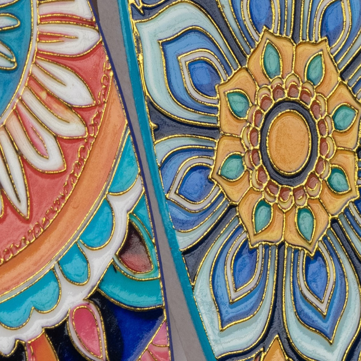 Salvamantel pez relieve dorado 4 dif.