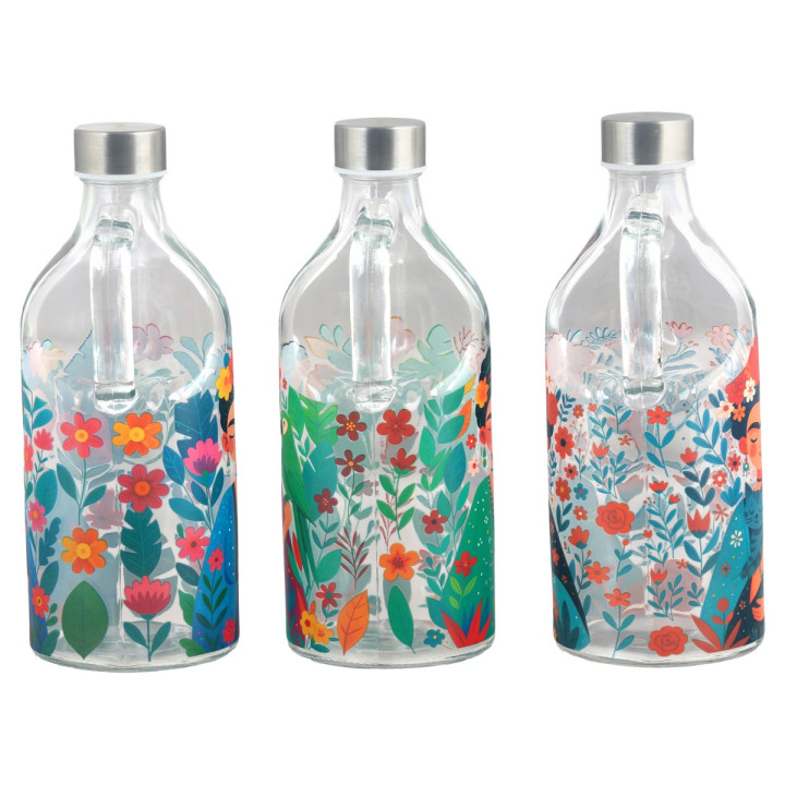 Jarra con tapon mujer flores