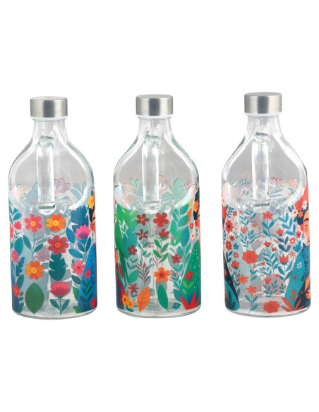 Jarra con tapon mujer flores