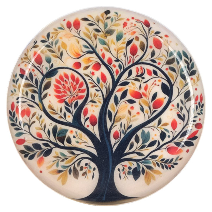 Adorno pared plato arbol
