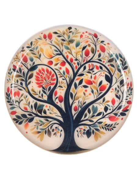 Adorno pared plato arbol