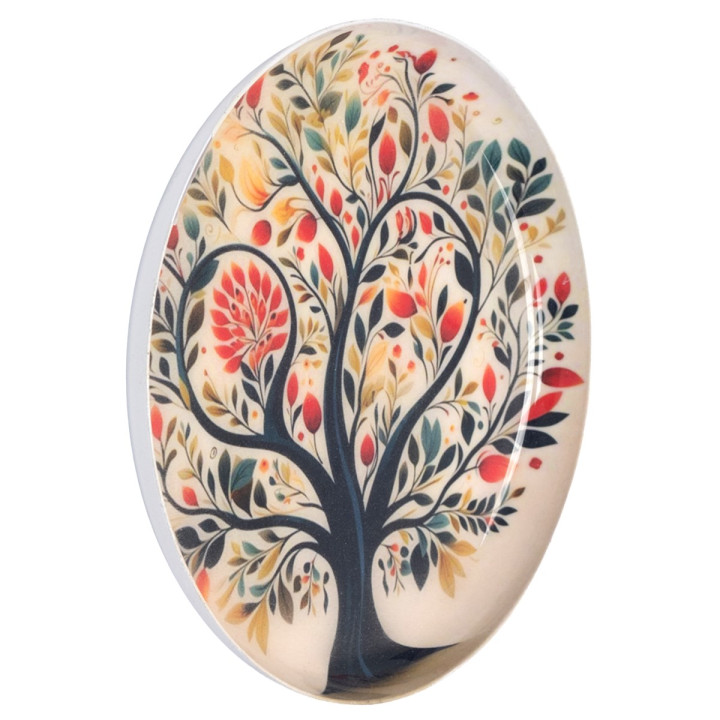 Adorno pared plato arbol