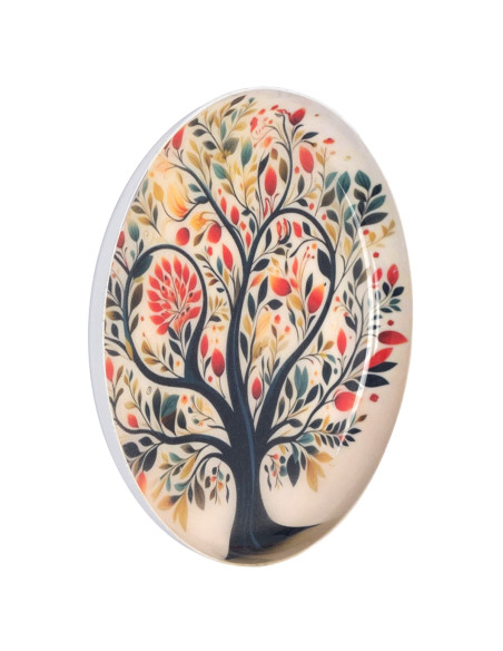 Adorno pared plato arbol
