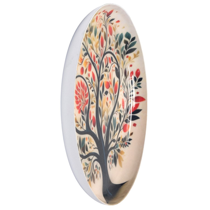 Adorno pared plato arbol