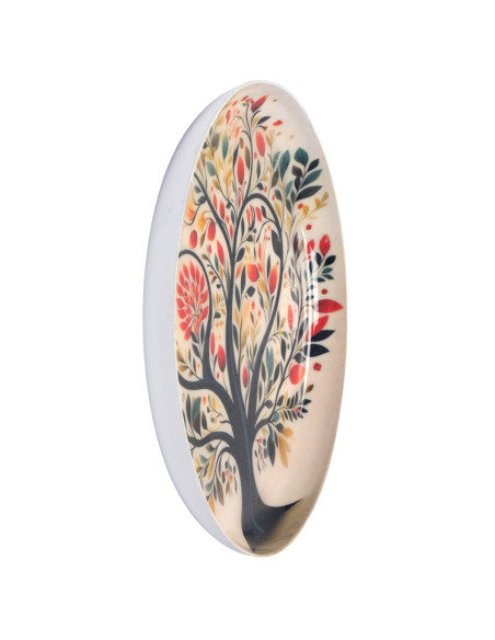 Adorno pared plato arbol
