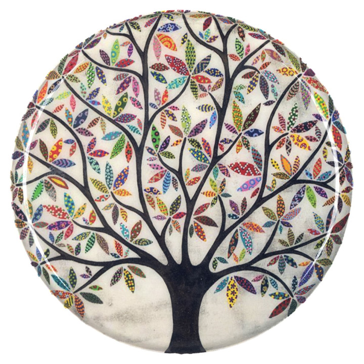 Adorno pared plato arbol