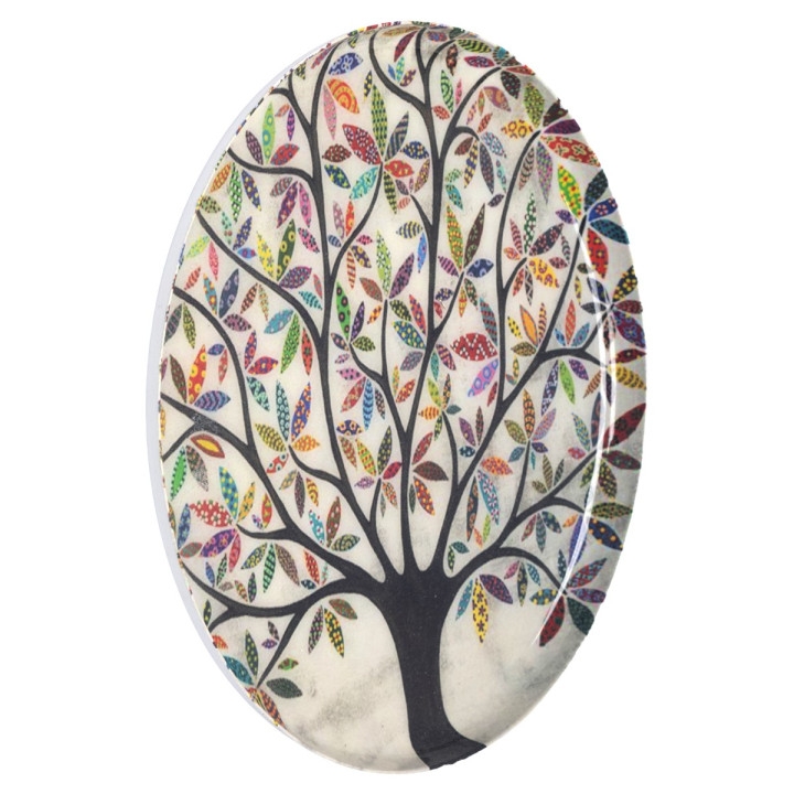 Adorno pared plato arbol