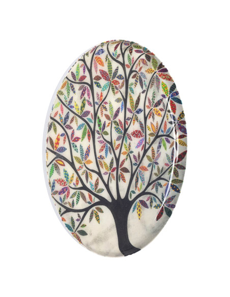Adorno pared plato arbol