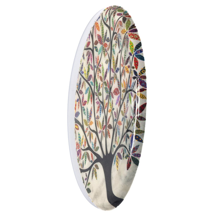 Adorno pared plato arbol