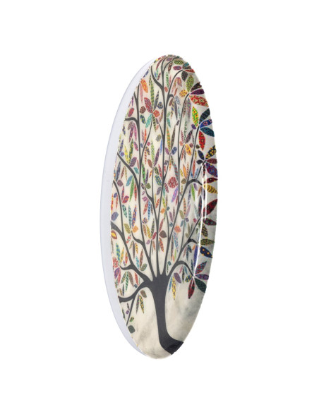 Adorno pared plato arbol