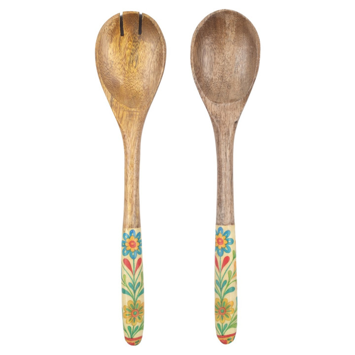 Set cuchara y tenedor flores
