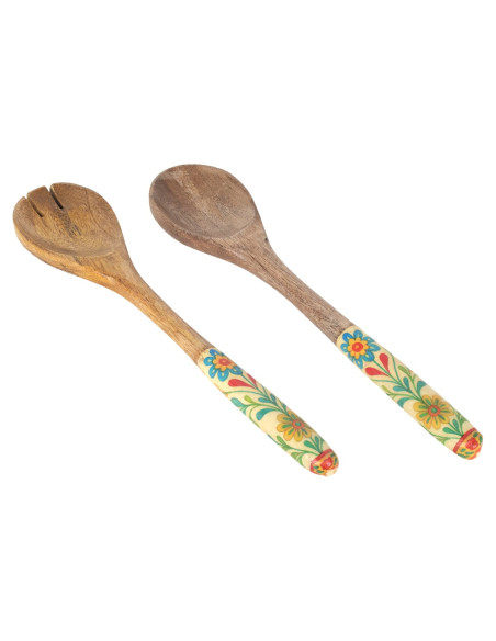 Set cuchara y tenedor flores