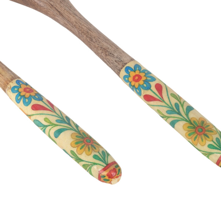Set cuchara y tenedor flores