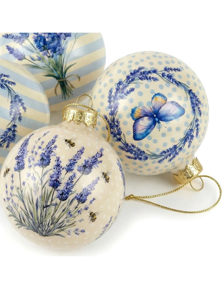 Bola de navidad lavanda 4 dif.