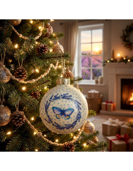 Bola de navidad lavanda 4 dif.