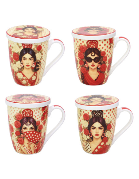Mug y filtro flamenca c/ caja regalo