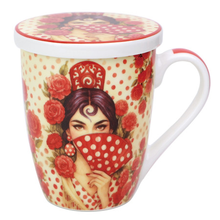 Mug y filtro flamenca c/ caja regalo 2