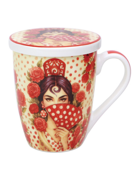 Mug y filtro flamenca c/ caja regalo