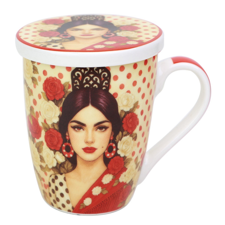 Mug y filtro flamenca c/ caja regalo