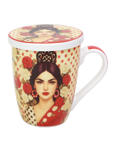 Mug y filtro flamenca c/ caja regalo