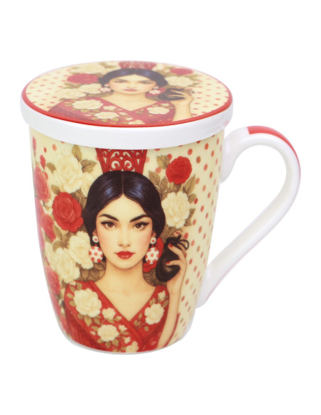 Mug y filtro flamenca c/ caja regalo