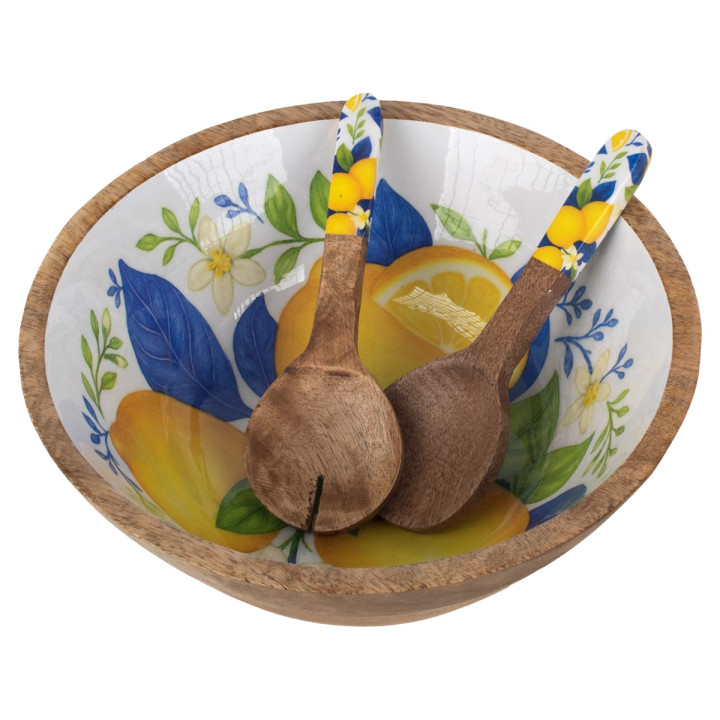 Cuenco limones con cubierto peq.