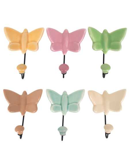 Percha mariposa 1 pomo 6 dif.